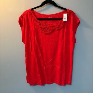 LOFT slub neck tee size large